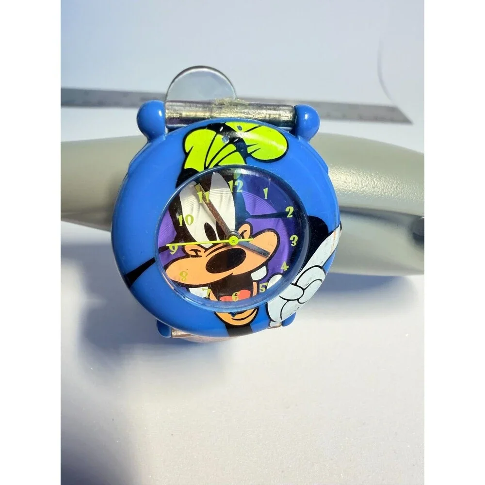 Vintage Disney Goofy Watch Blue Plastic Quartz 90s Retro Animated Movie